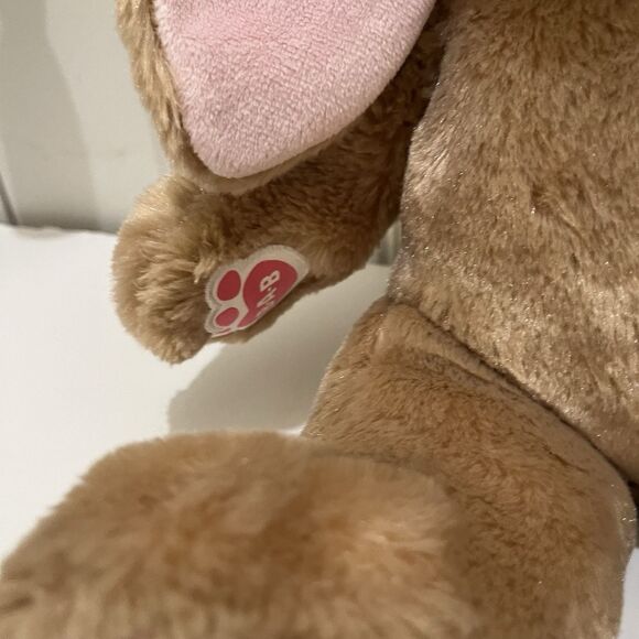 Build A Bear Bunny Rabbit 18" Floppy Pink Ears Nose Soft Tan BAB Plush Toy Stuff - Picture 3 of 8